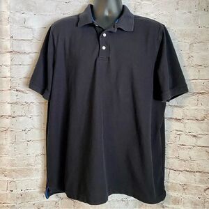 Croft and Barrow Men’s Pique Polo Short Sleeve Black XL Collared Button